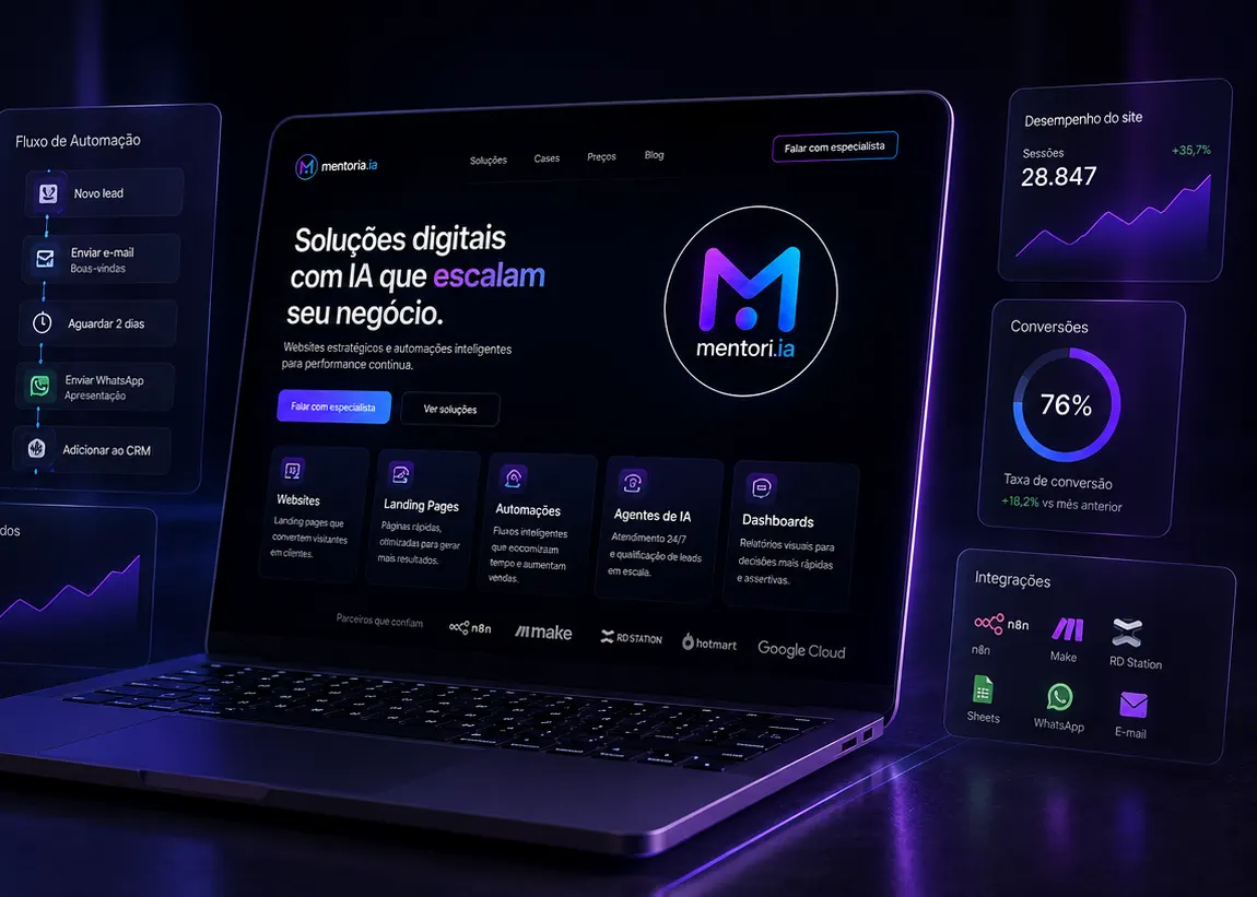 Landing page criada pela mentor.iaa